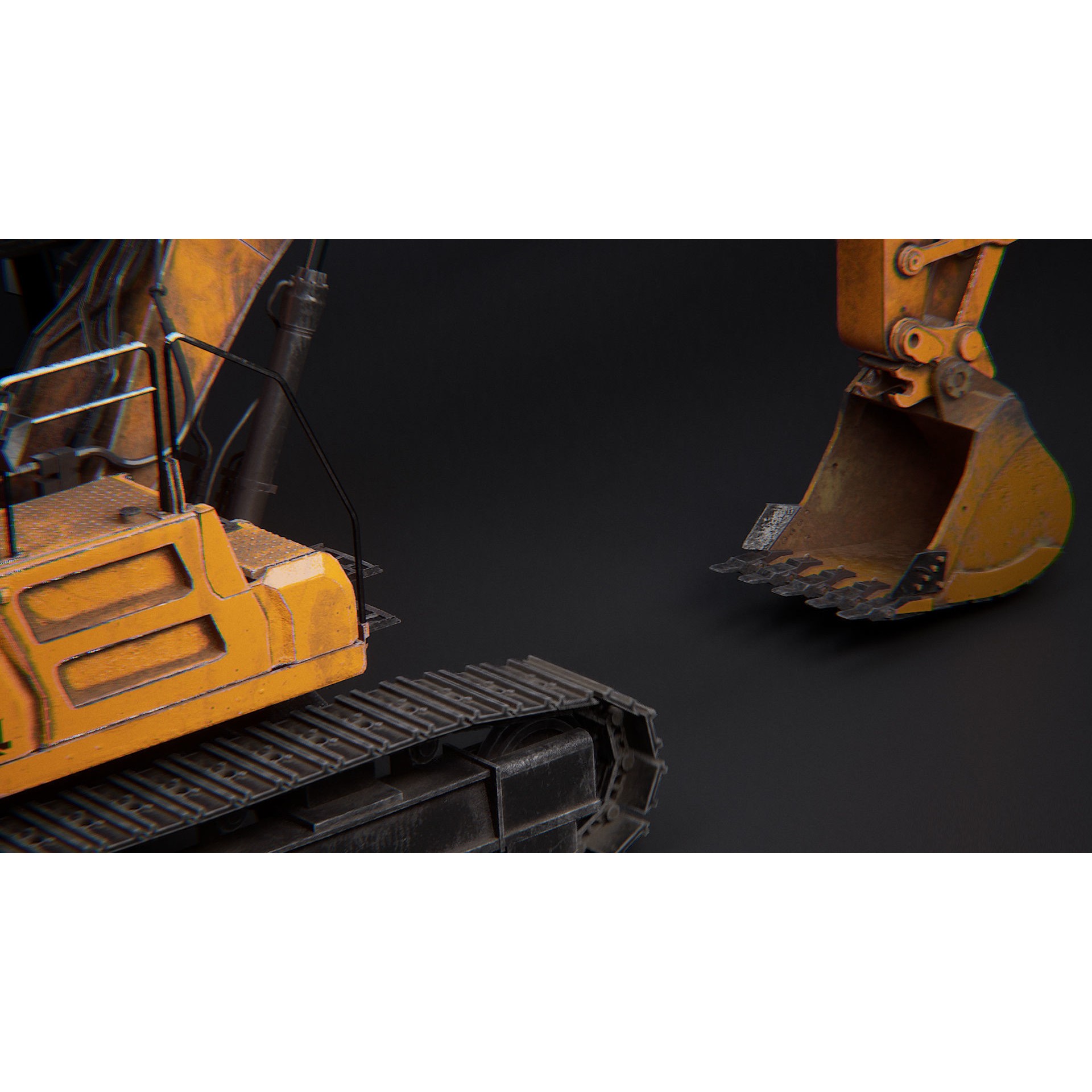 Excavator v2 - Low-Poly Game-Ready 3D Model - View 12