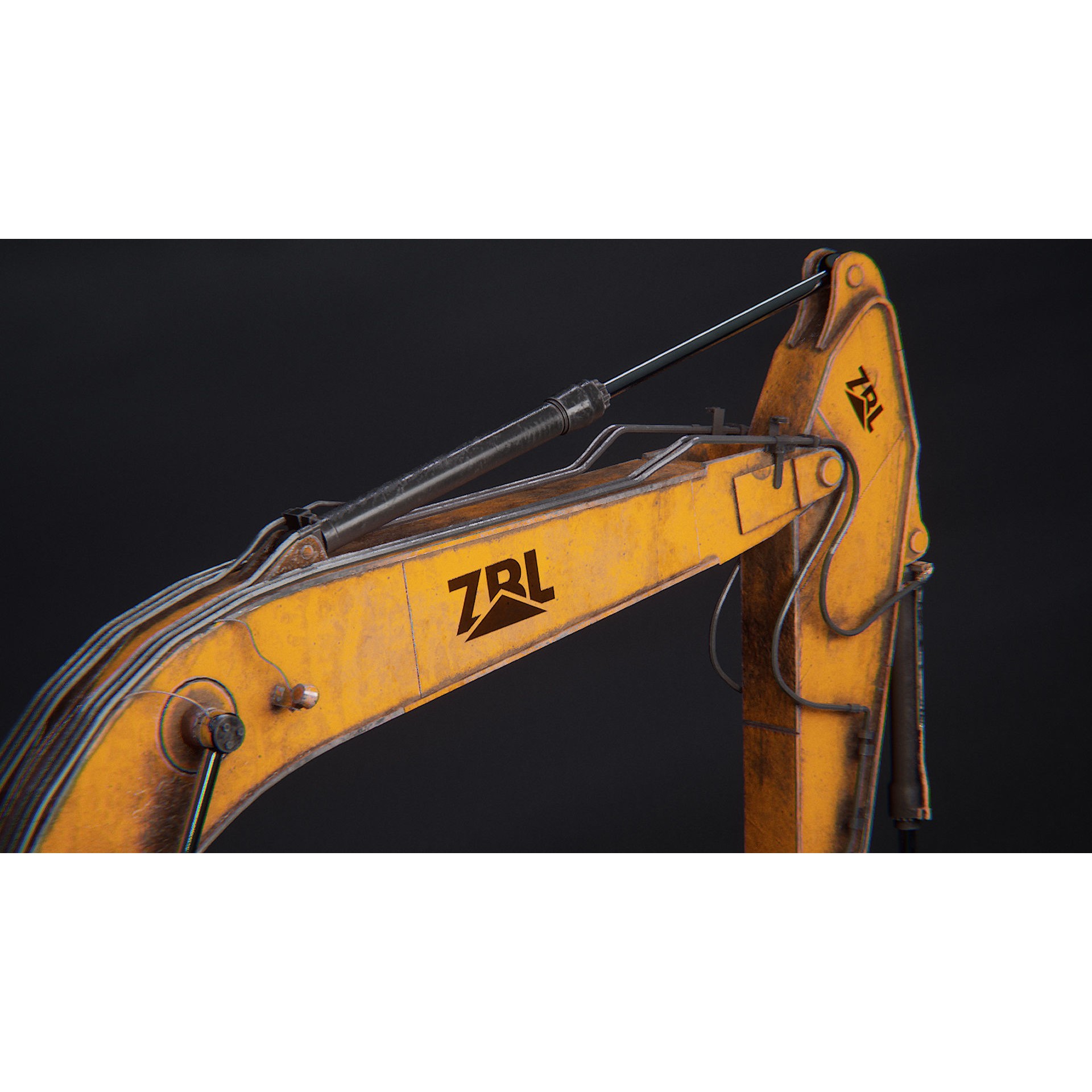 Excavator v2 - Low-Poly Game-Ready 3D Model - View 13