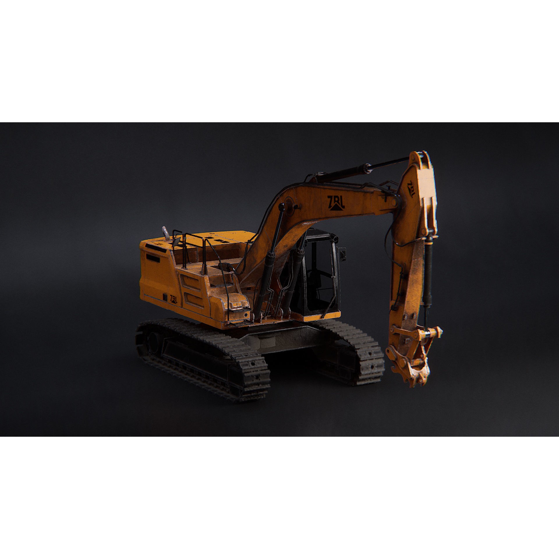 Excavator v2 - Low-Poly Game-Ready 3D Model - View 3