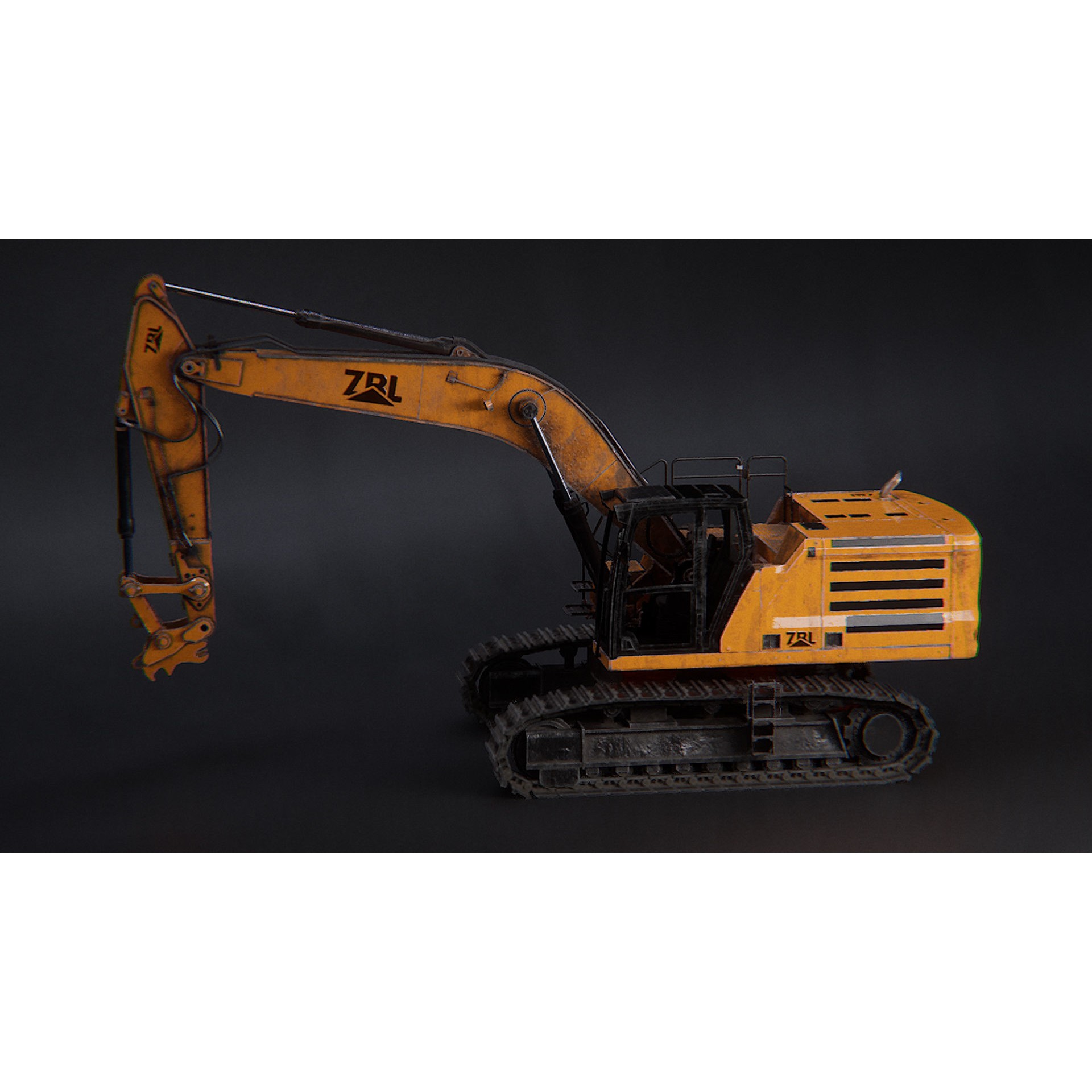 Excavator v2 - Low-Poly Game-Ready 3D Model - View 6