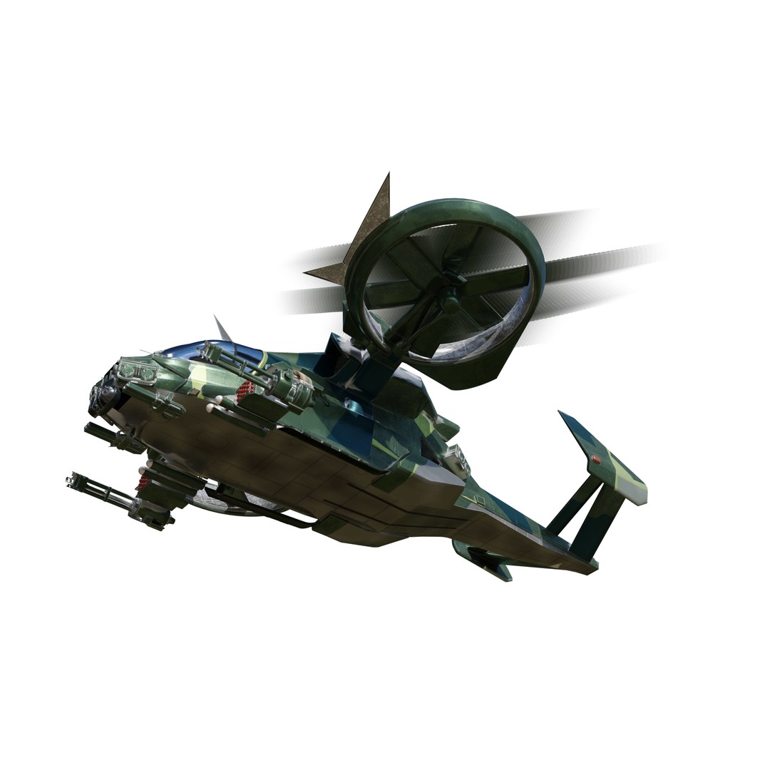 Avatar Kestrel Gunship Helicopter 3D Model – Low Poly PBR Asset - View 11