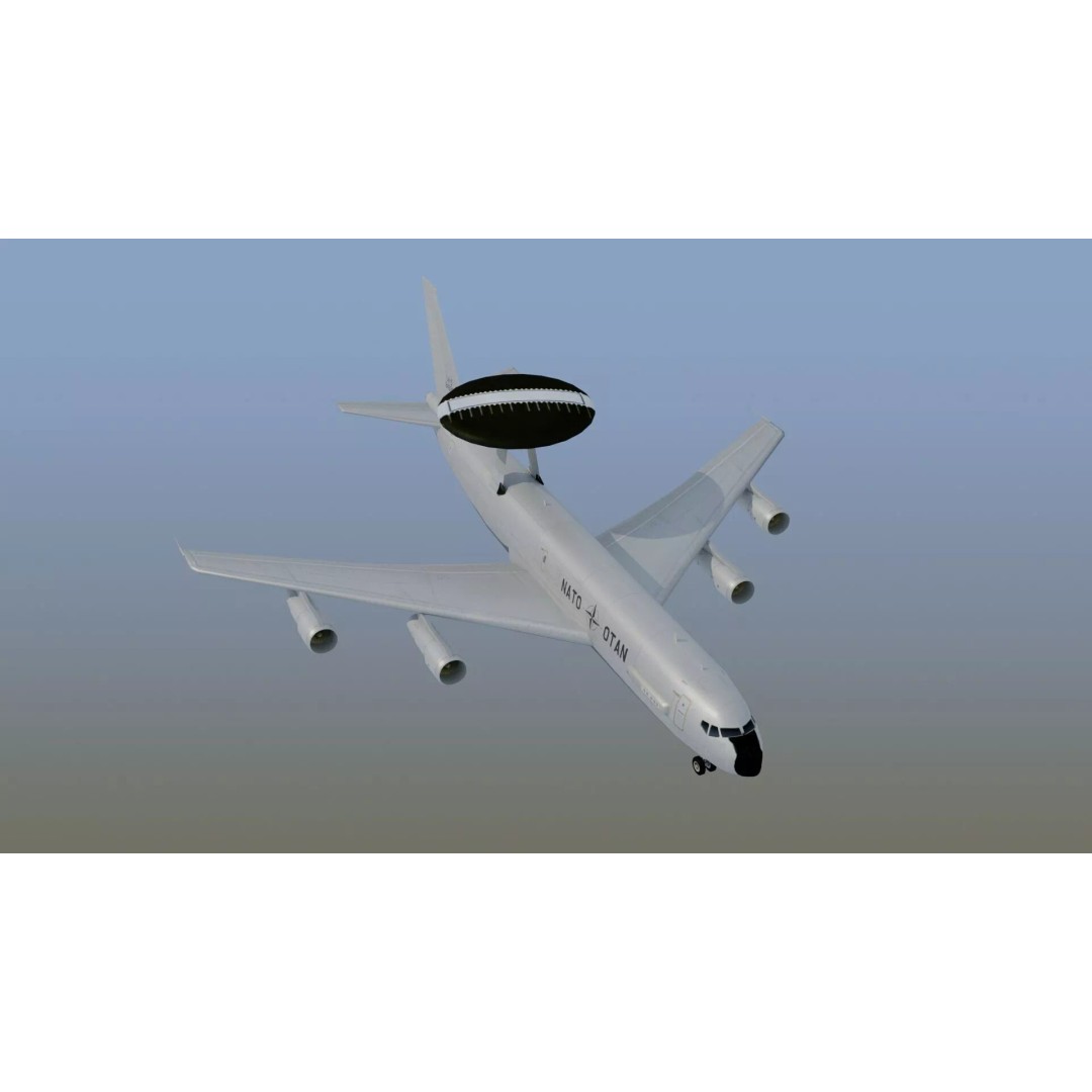 E-3 Sentry 3D Model – Game Ready Military Aircraft with PBR Textures