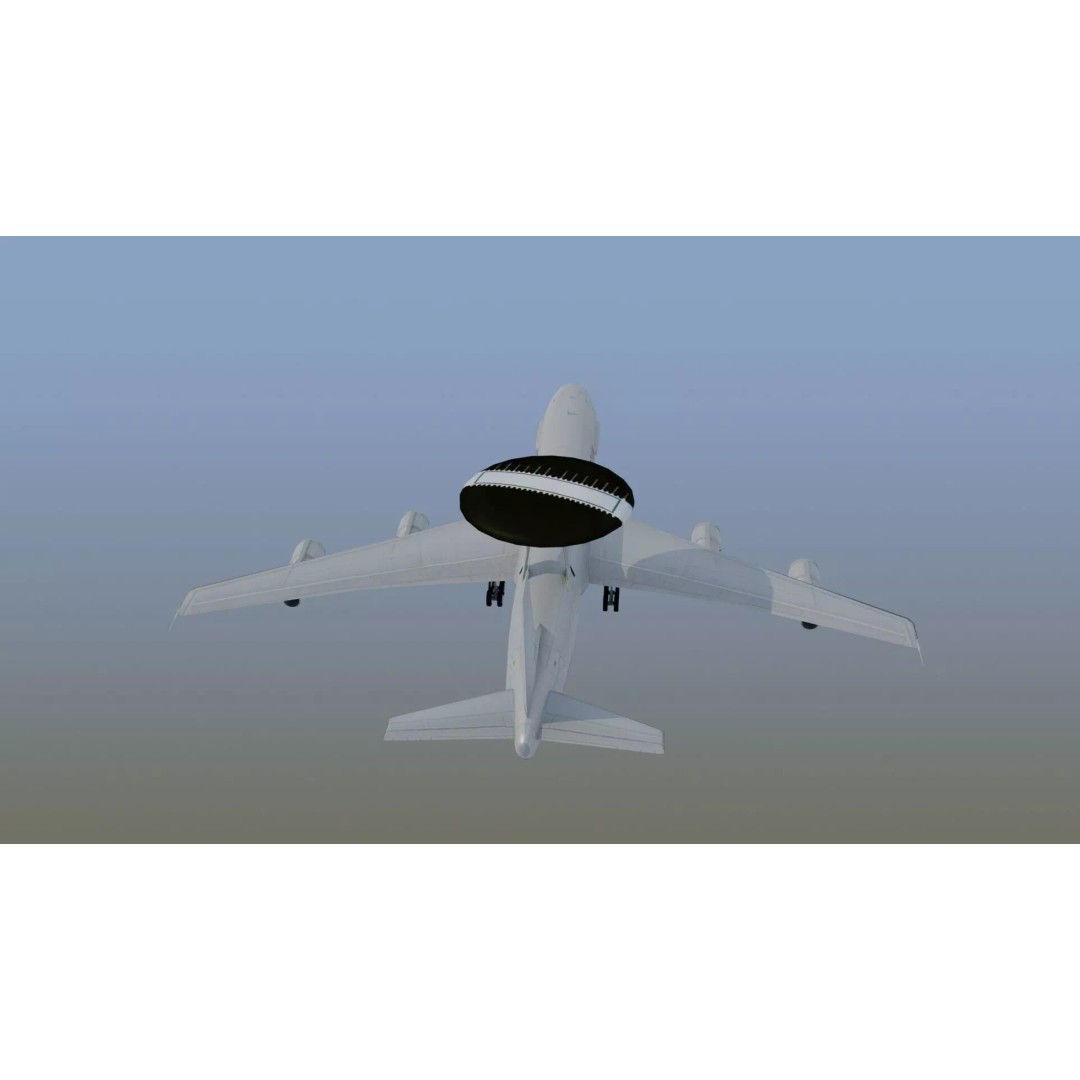 E-3 Sentry 3D Model – Game Ready Military Aircraft with PBR Textures - View 10