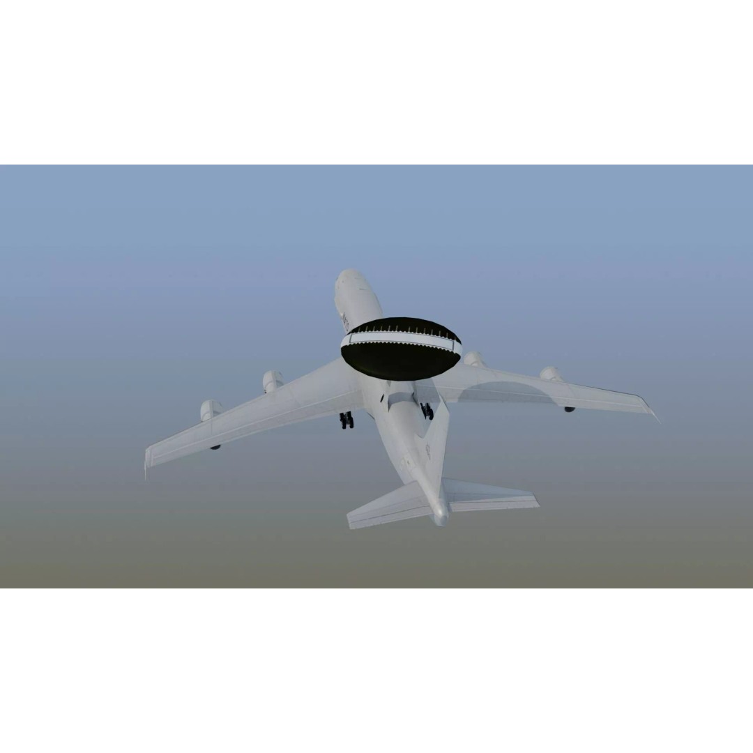 E-3 Sentry 3D Model – Game Ready Military Aircraft with PBR Textures - View 6