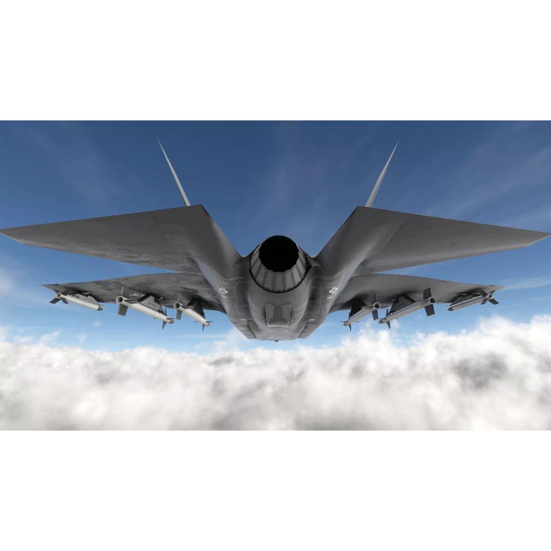 F-35 Fighter Jet 3D Model – Low Poly Game Asset, PBR, FBX - View 12