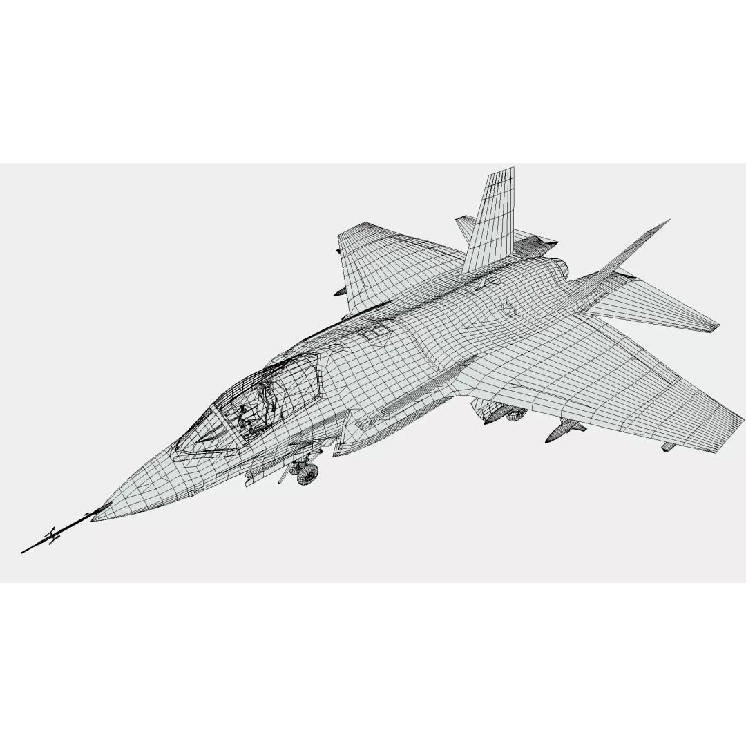 F-35 Fighter Jet 3D Model – Low Poly Game Asset, PBR, FBX - View 15