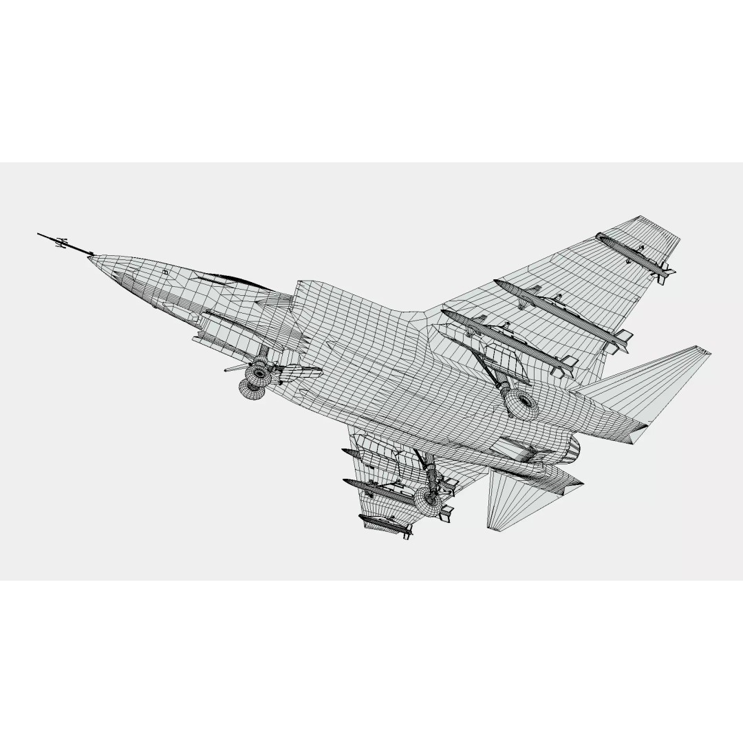 F-35 Fighter Jet 3D Model – Low Poly Game Asset, PBR, FBX - View 16