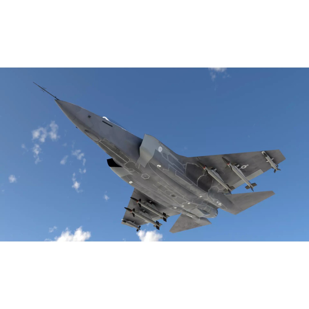 F-35 Fighter Jet 3D Model – Low Poly Game Asset, PBR, FBX - View 4