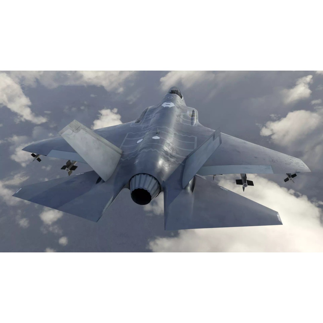 F-35 Fighter Jet 3D Model – Low Poly Game Asset, PBR, FBX - View 6