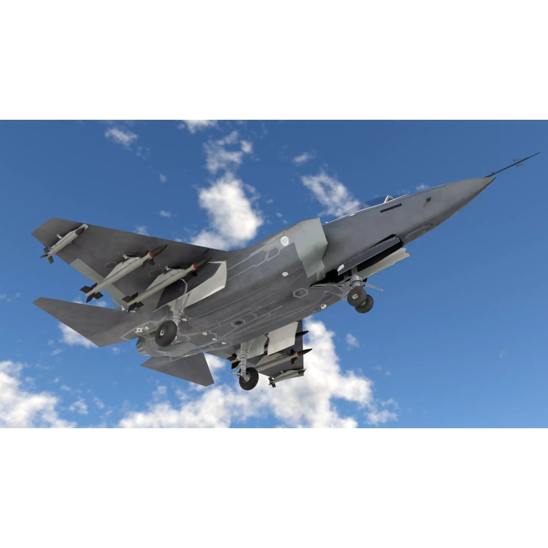 F-35 Fighter Jet 3D Model – Low Poly Game Asset, PBR, FBX - View 8