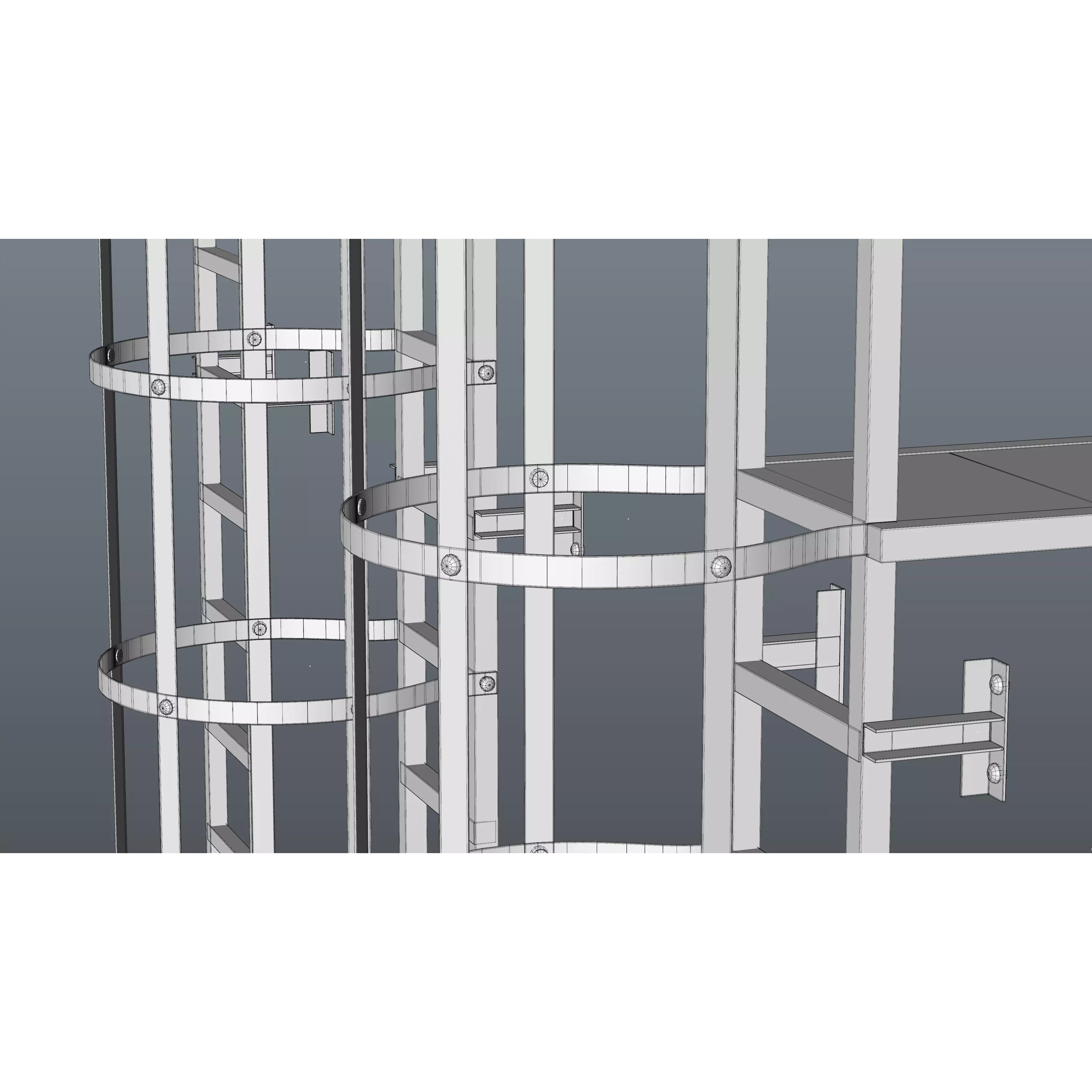 Safety Ladder - Game-Ready 3D Model