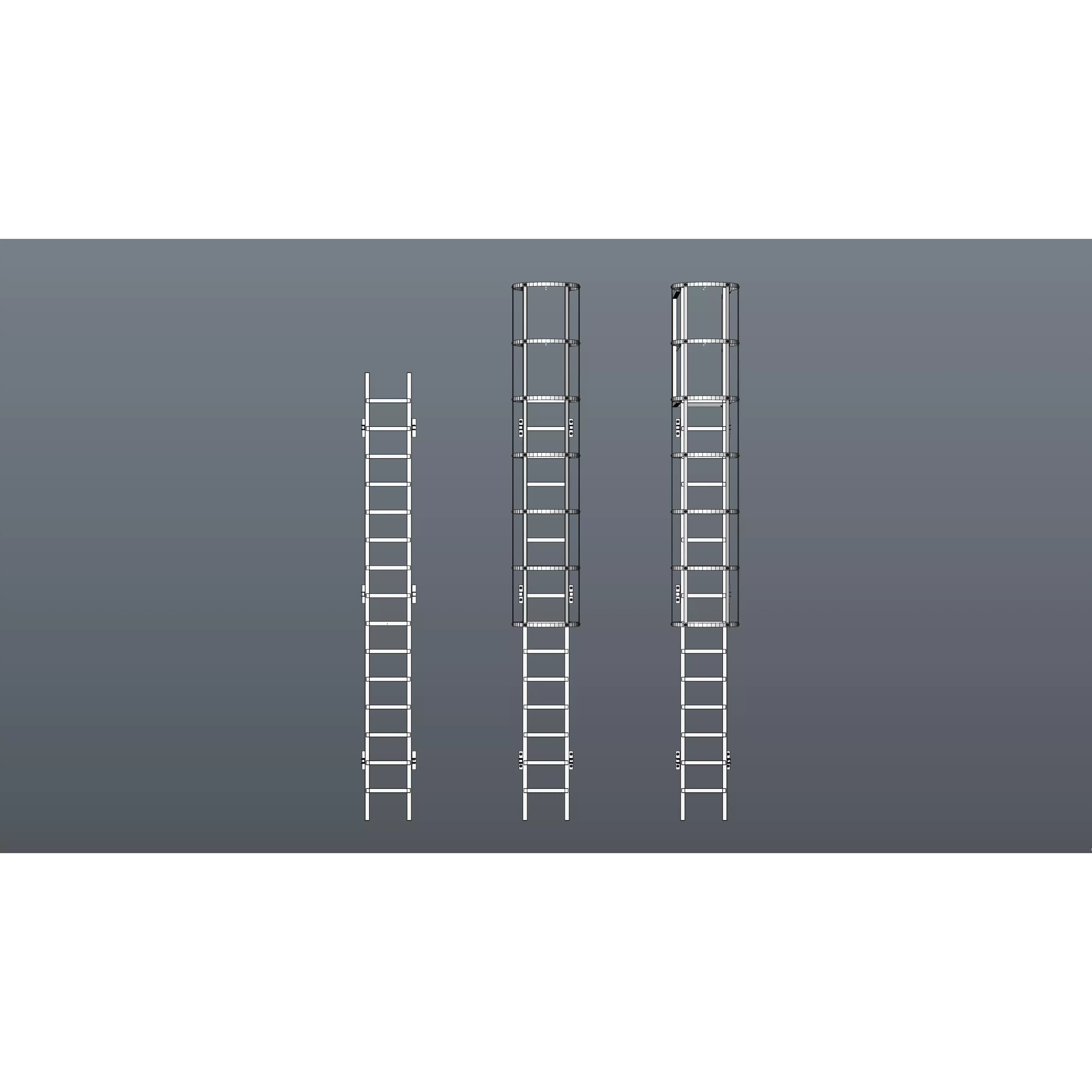 Safety Ladder - Game-Ready 3D Model - View 11