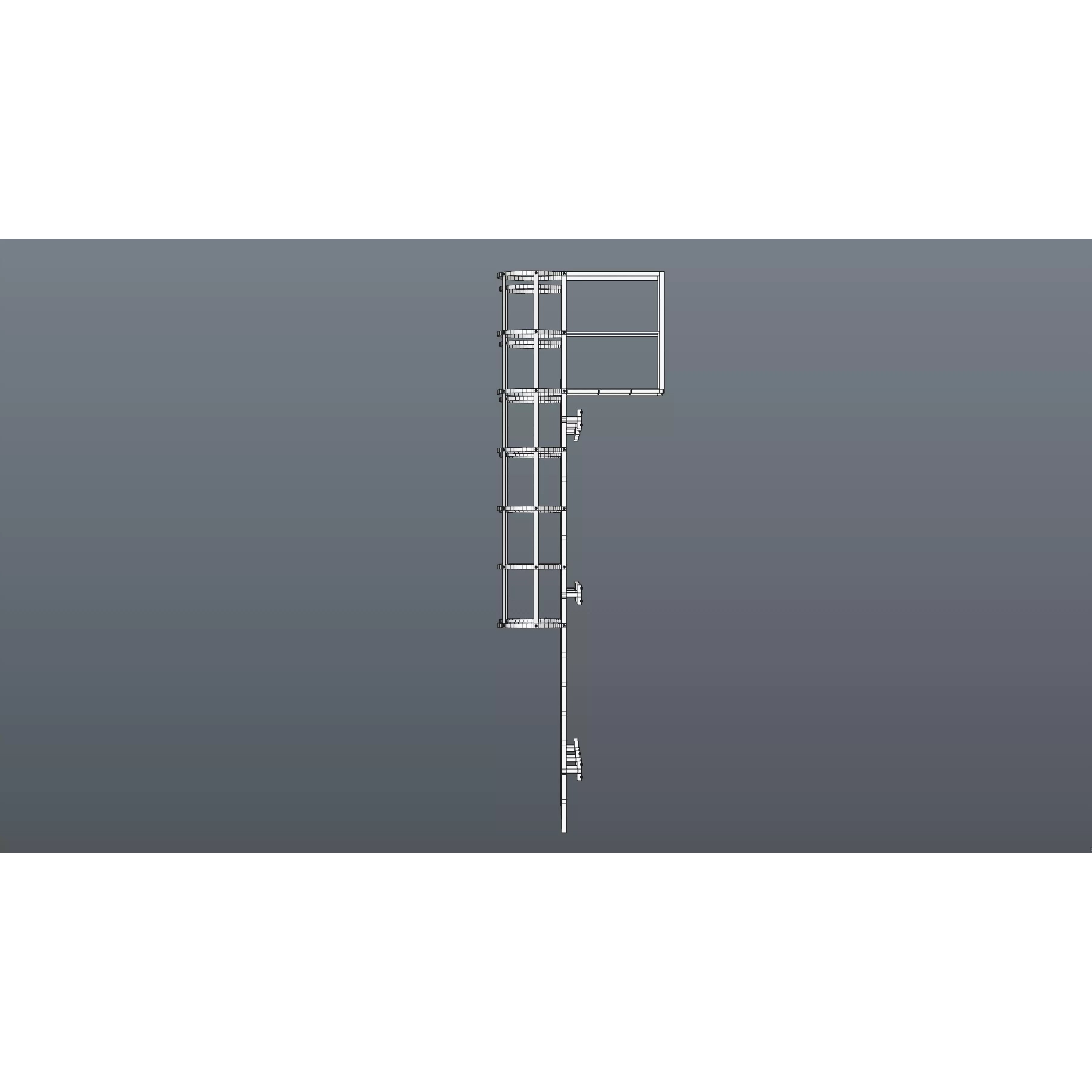 Safety Ladder - Game-Ready 3D Model - View 13