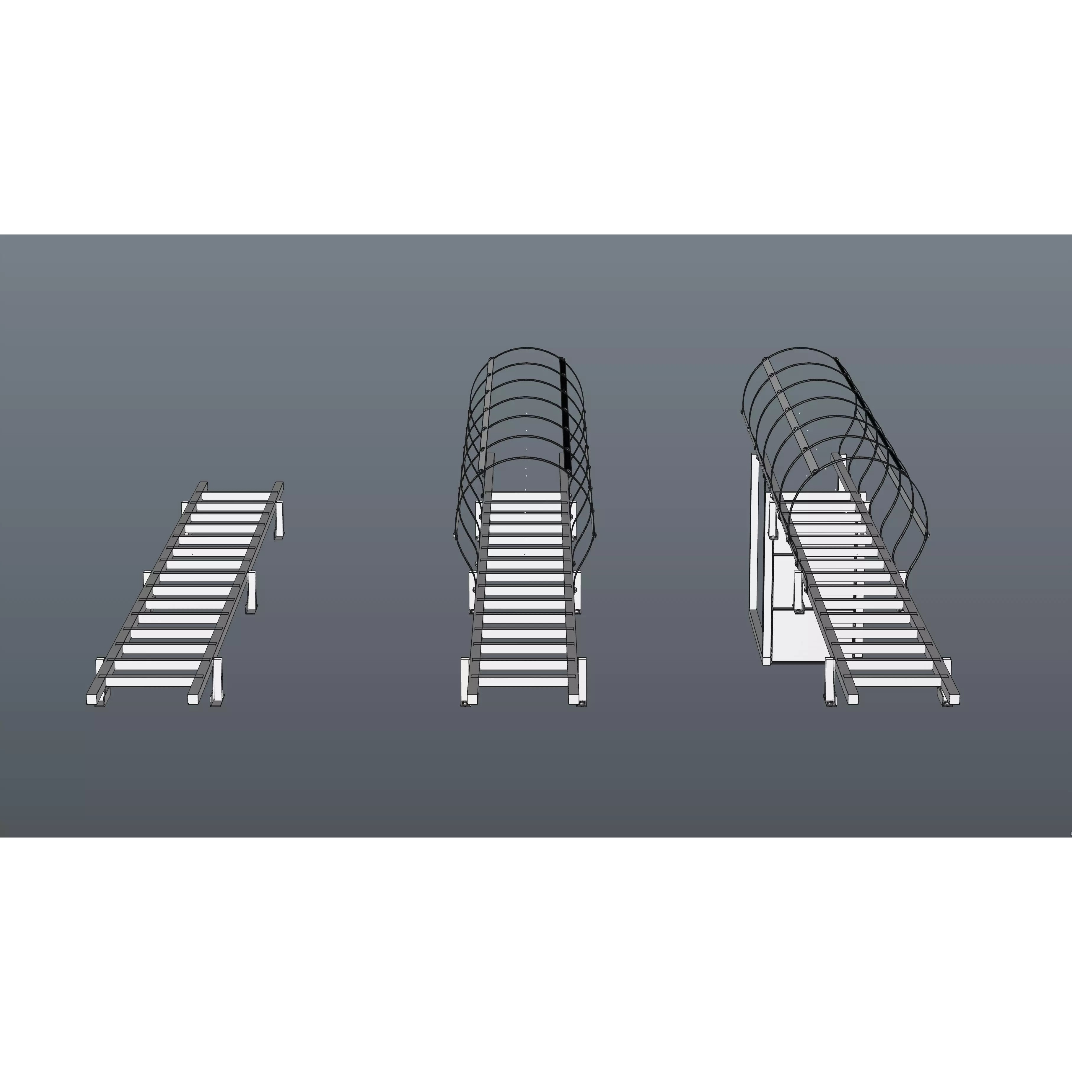 Safety Ladder - Game-Ready 3D Model - View 15
