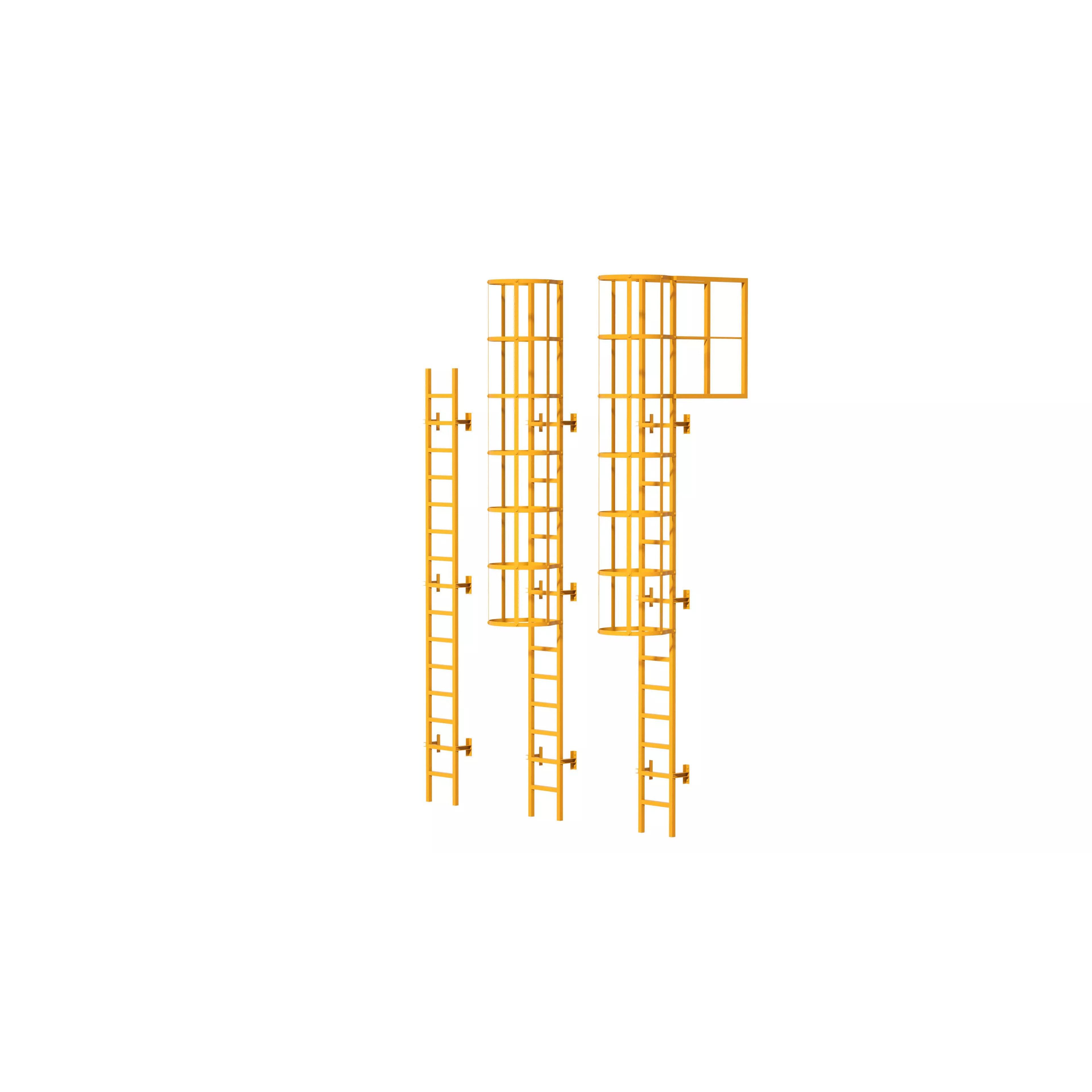 Safety Ladder - Game-Ready 3D Model - View 4