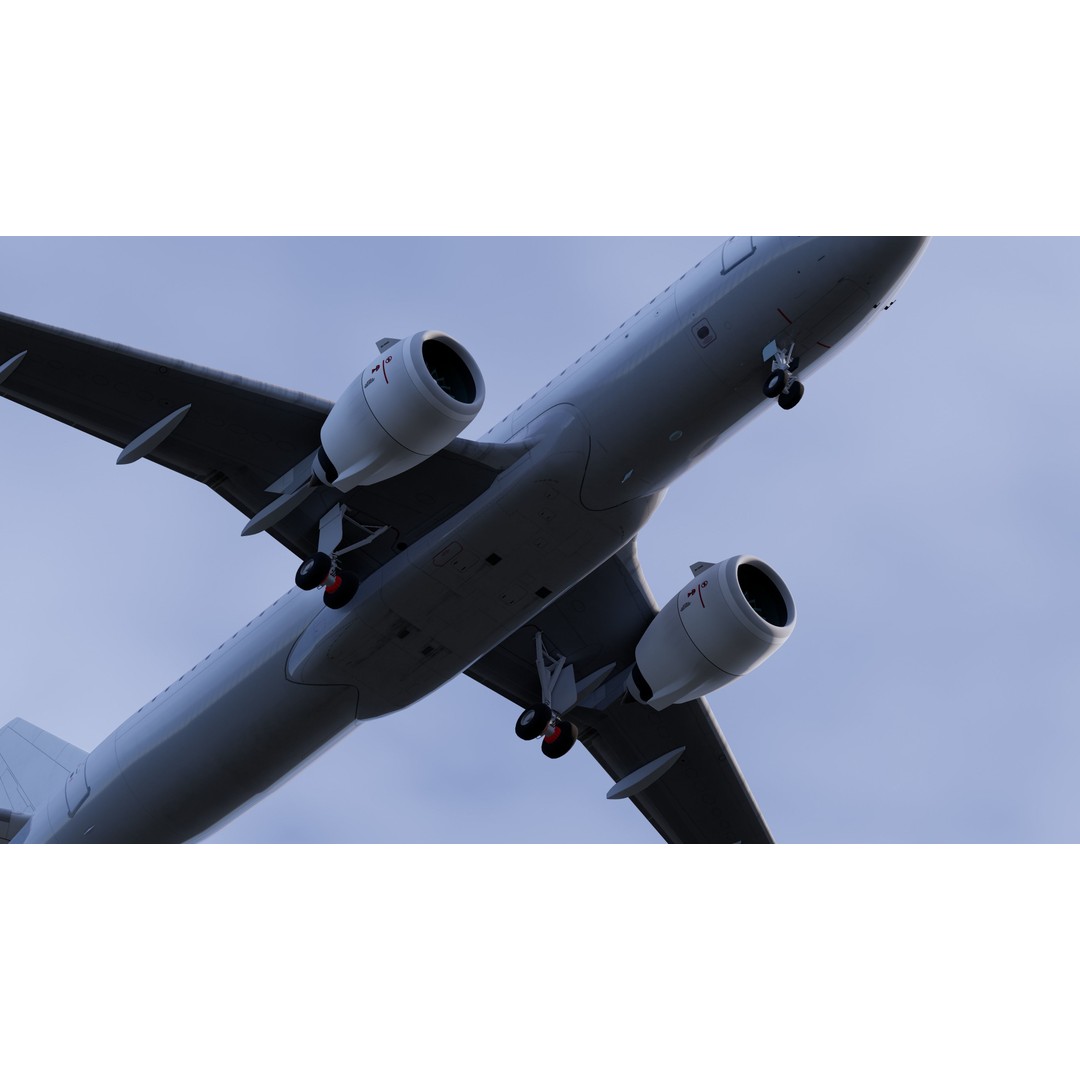 Airbus A320 3D Model – High Detail Commercial Aircraft, FBX - View 4