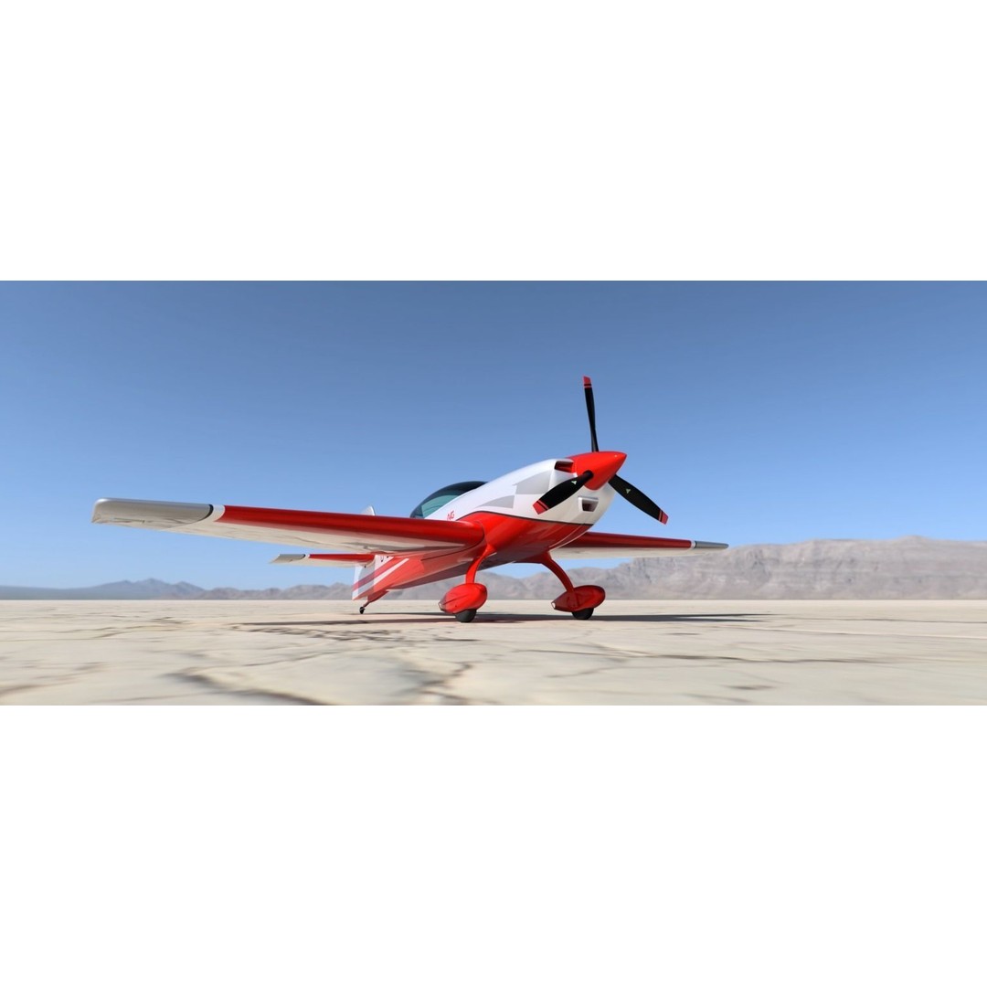 Extra NG Aerobatic Aircraft 3D Model – Miniature Rigged PBR Asset - View 10