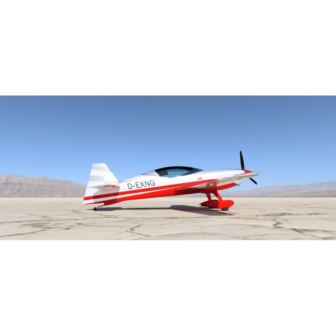 Extra NG Aerobatic Aircraft 3D Model – Miniature Rigged PBR Asset - View 11