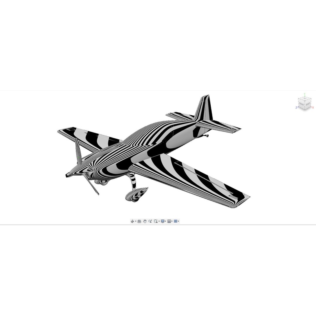 Extra NG Aerobatic Aircraft 3D Model – Miniature Rigged PBR Asset - View 12