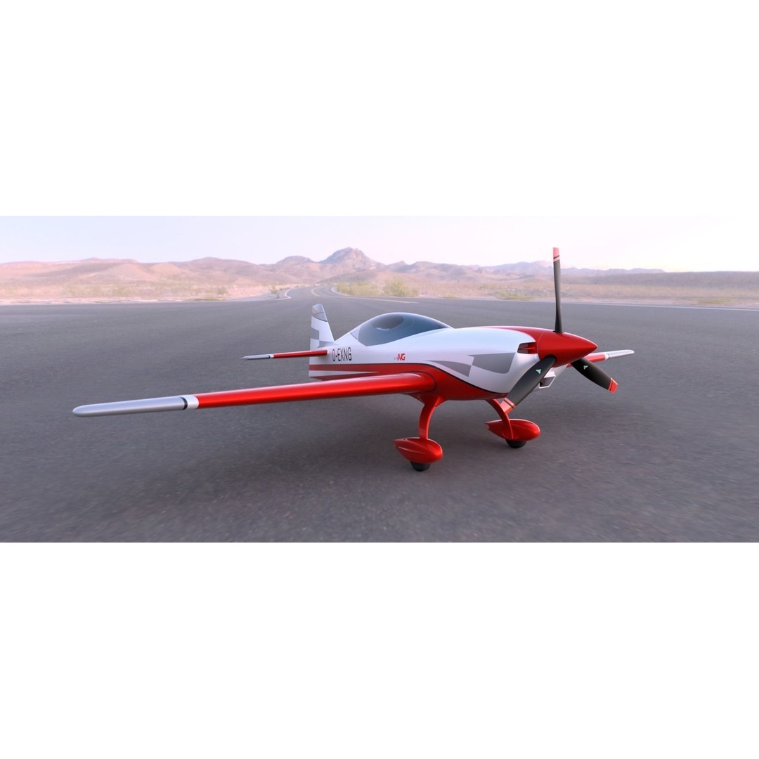 Extra NG Aerobatic Aircraft 3D Model – Miniature Rigged PBR Asset - View 7