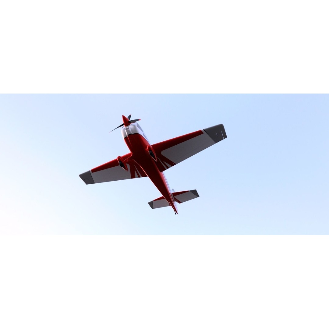 Extra NG Aerobatic Aircraft 3D Model – Miniature Rigged PBR Asset - View 9