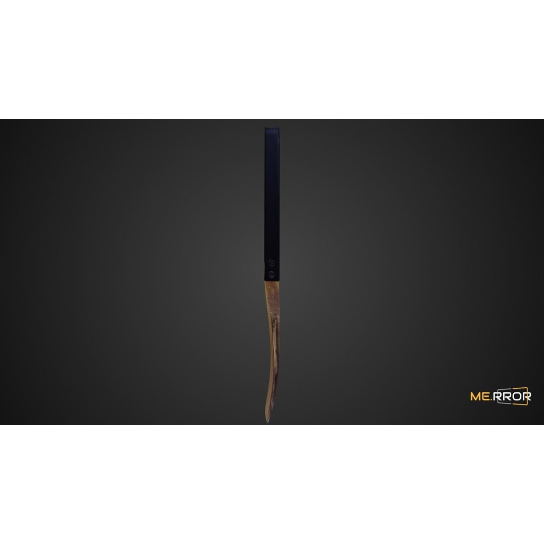 Wood Spatula 3D Model – Low Poly Game Ready Asset, FBX & OBJ - View 10