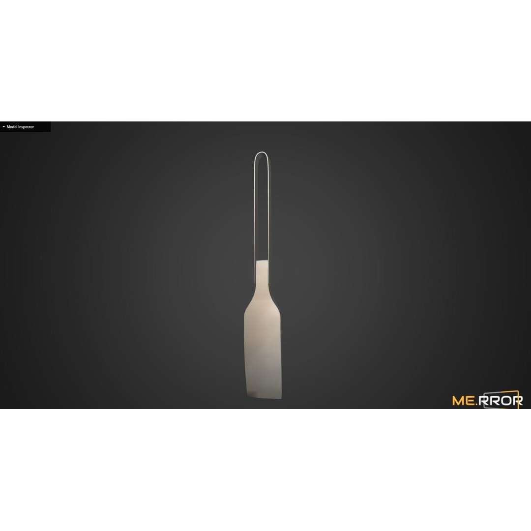 Wood Spatula 3D Model – Low Poly Game Ready Asset, FBX & OBJ - View 14