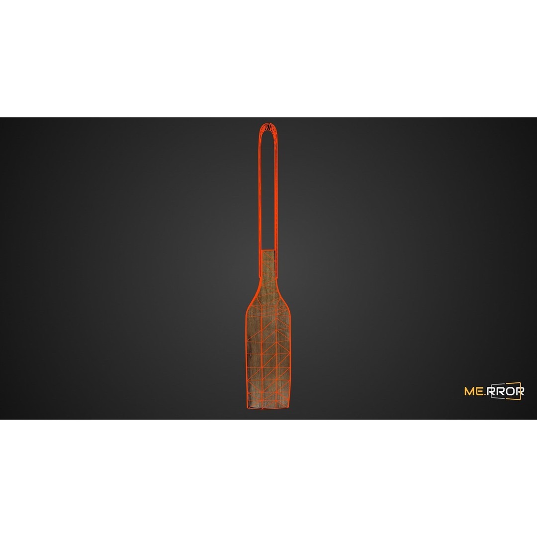 Wood Spatula 3D Model – Low Poly Game Ready Asset, FBX & OBJ - View 5