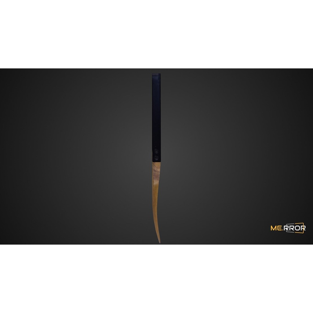 Wood Spatula 3D Model – Low Poly Game Ready Asset, FBX & OBJ - View 6