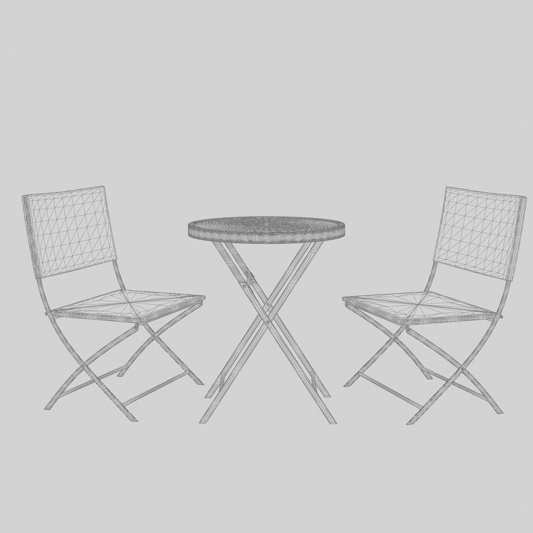 Paloma Cafe 3D Model – Low Poly Furniture Set for AR & VTO