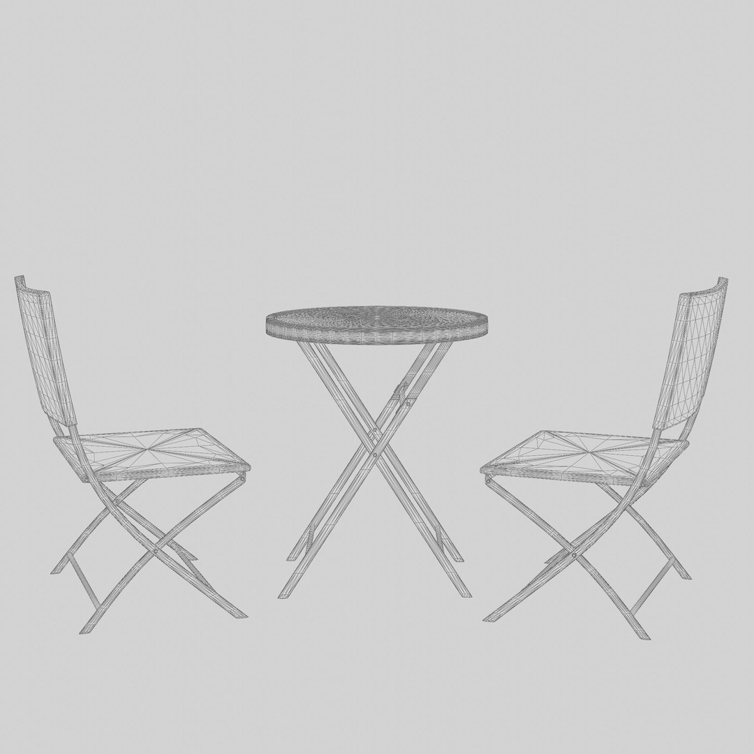 Paloma Cafe 3D Model – Low Poly Furniture Set for AR & VTO - View 6