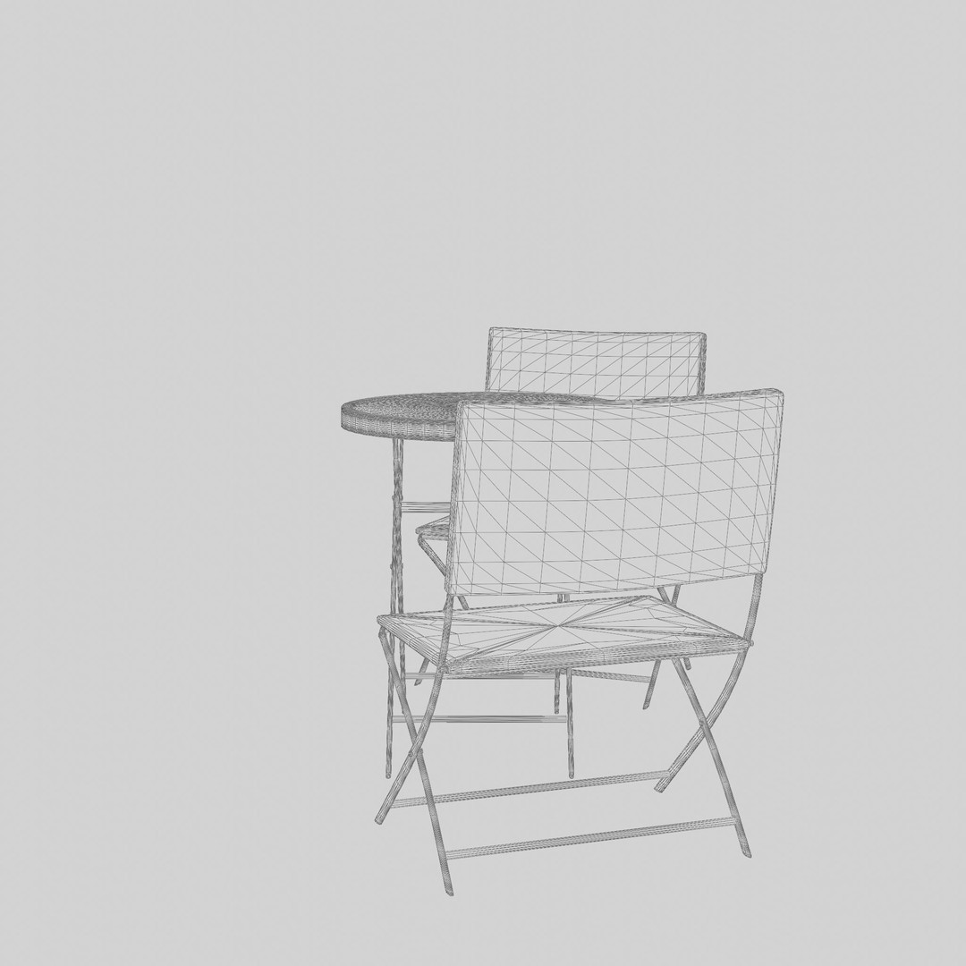 Paloma Cafe 3D Model – Low Poly Furniture Set for AR & VTO - View 8