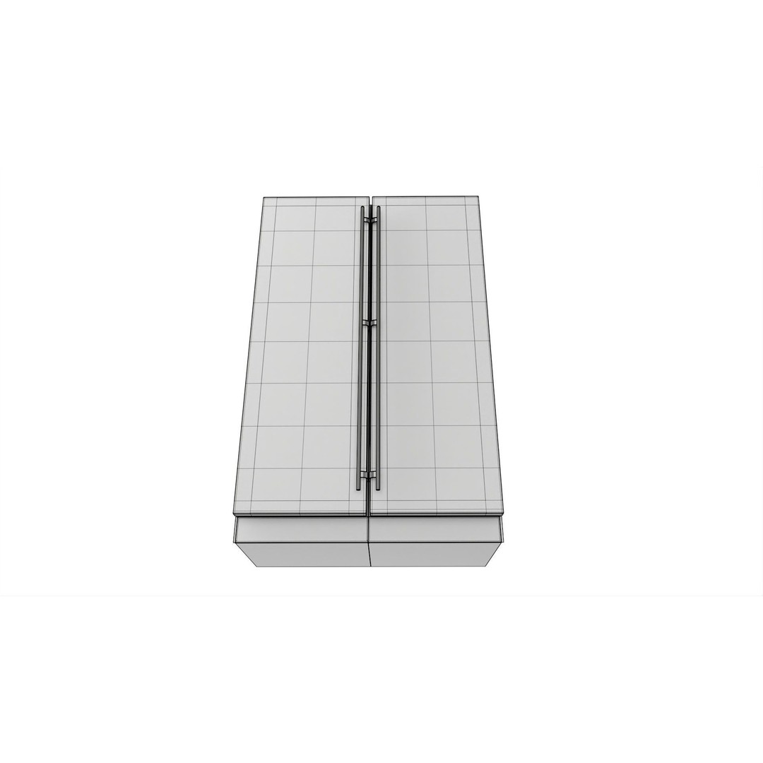 Free-standing Refrigerator 3D Model – High Poly PBR Kitchen Appliance - View 8