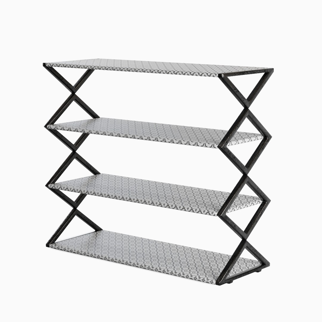 Shoe Rack 3D Model – Low Poly Furniture Asset, PBR Textures - View 3
