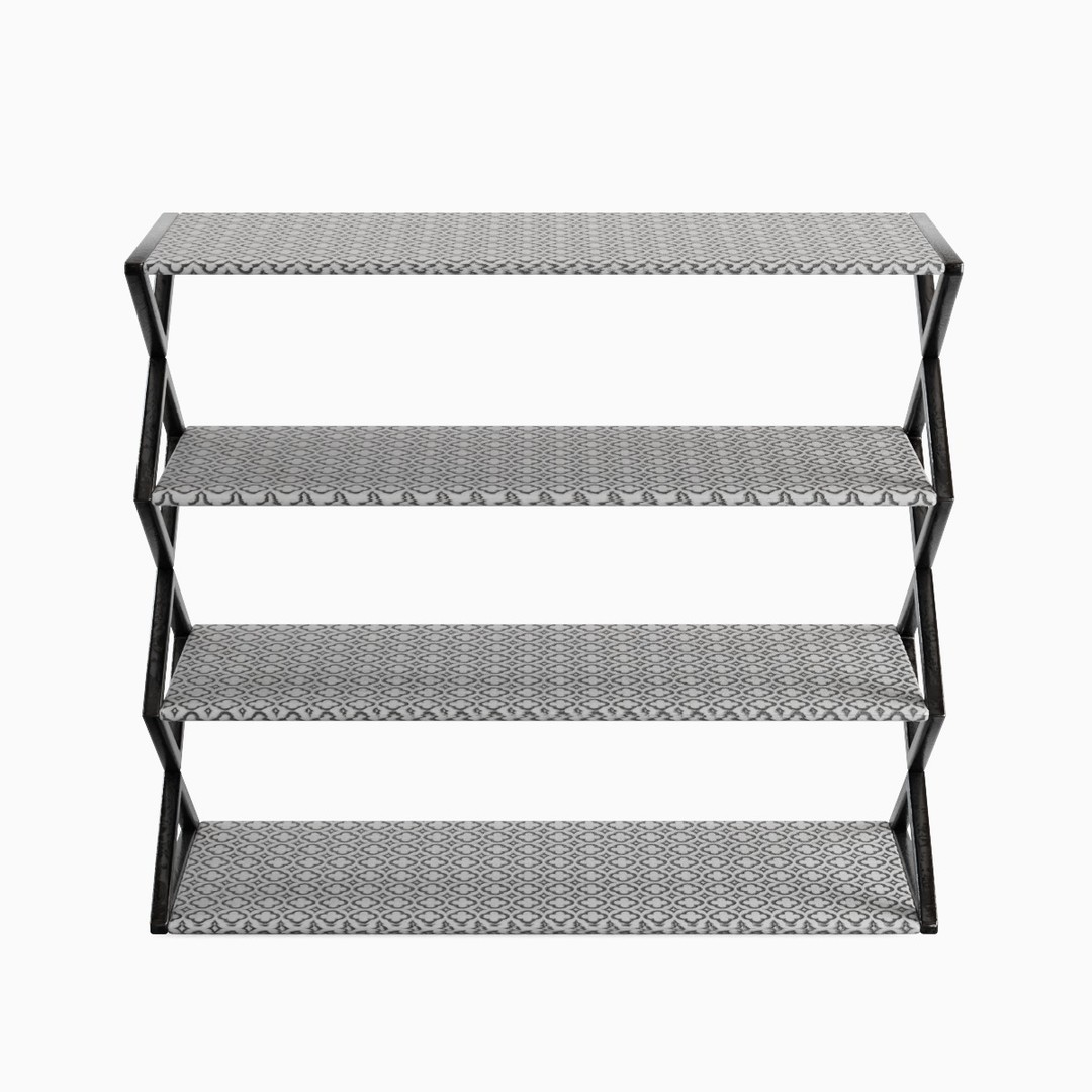Shoe Rack 3D Model – Low Poly Furniture Asset, PBR Textures - View 4
