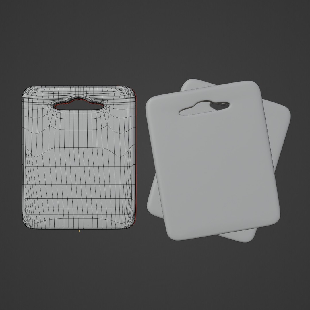 Cutting Board 3D Model – Low Poly Kitchenware, PBR Textures, FBX