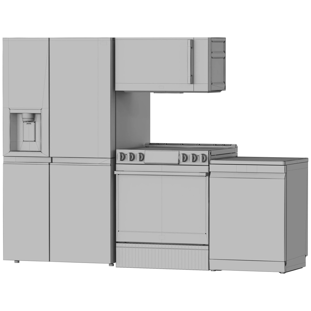 LG Appliance 3D Model – High Quality Kitchen Appliances, OBJ/3ds Max - View 8
