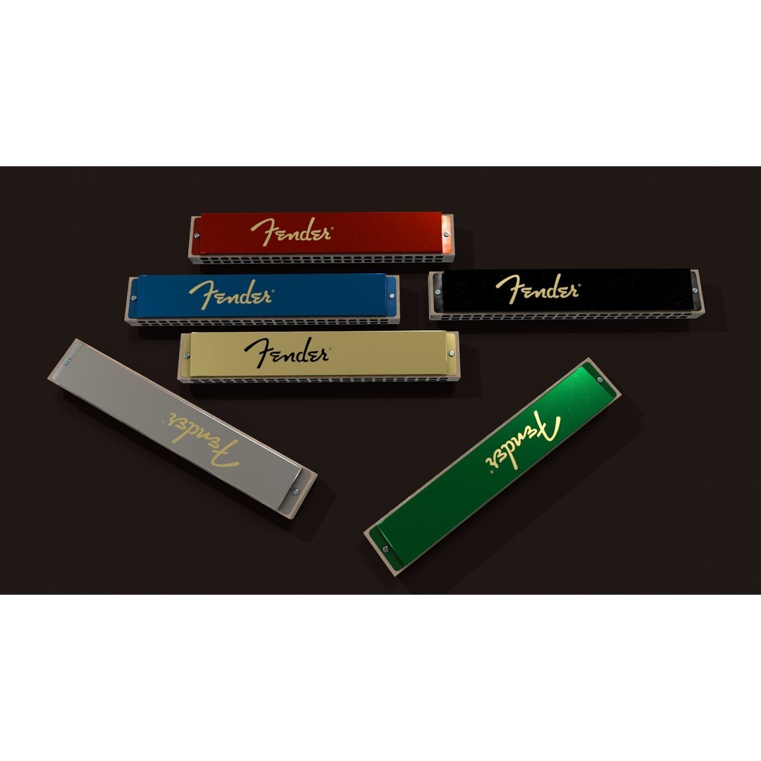 Harmonica 3D Model – Low Poly Game Ready Asset, FBX, OBJ - View 15