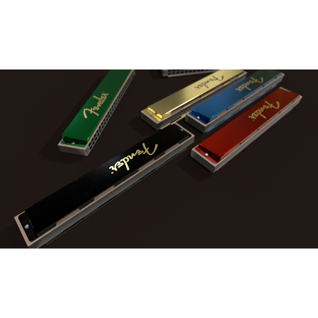 Harmonica 3D Model – Low Poly Game Ready Asset, FBX, OBJ - View 18