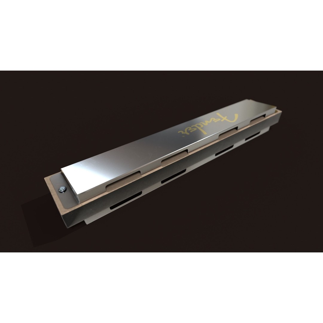 Harmonica 3D Model – Low Poly Game Ready Asset, FBX, OBJ - View 9