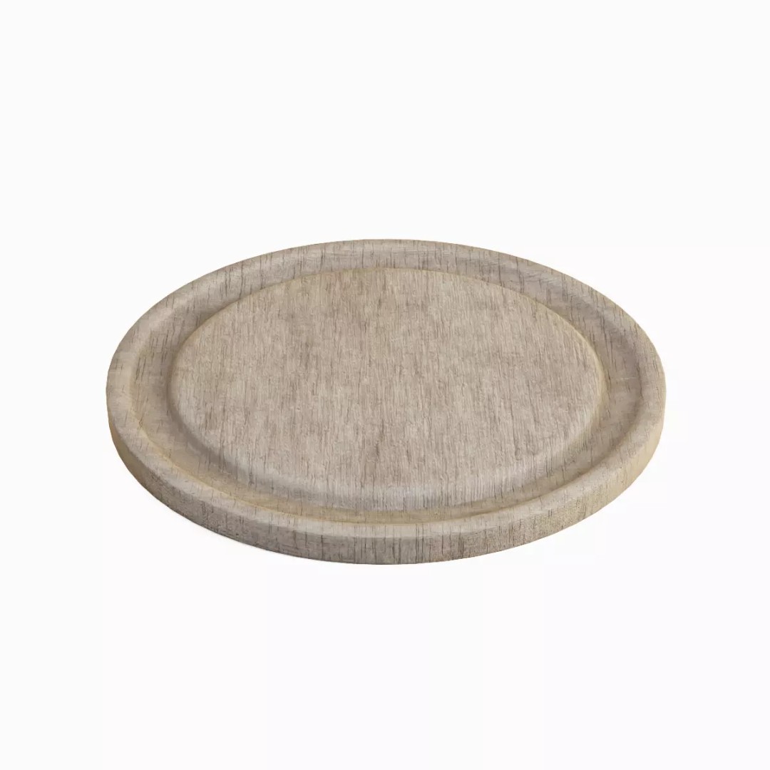 Round Chopping Board Set 3D Model – Low Poly Game Asset, FBX & More - View 10