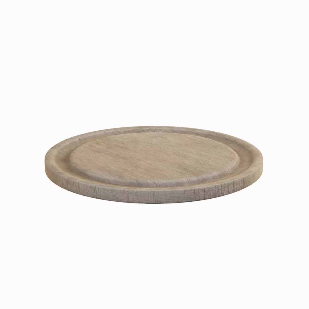 Round Chopping Board Set 3D Model – Low Poly Game Asset, FBX & More - View 11