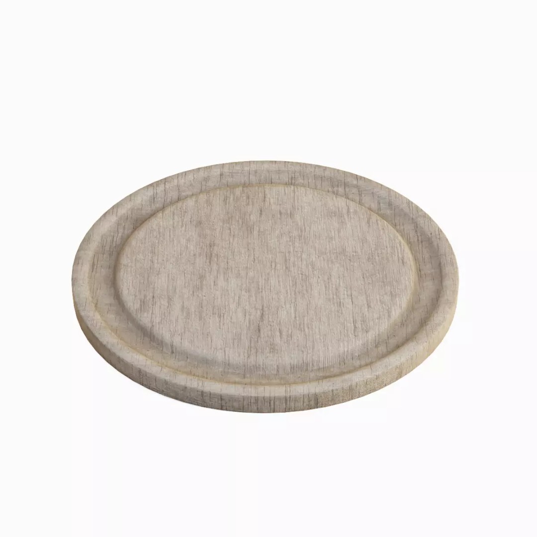 Round Chopping Board Set 3D Model – Low Poly Game Asset, FBX & More - View 13