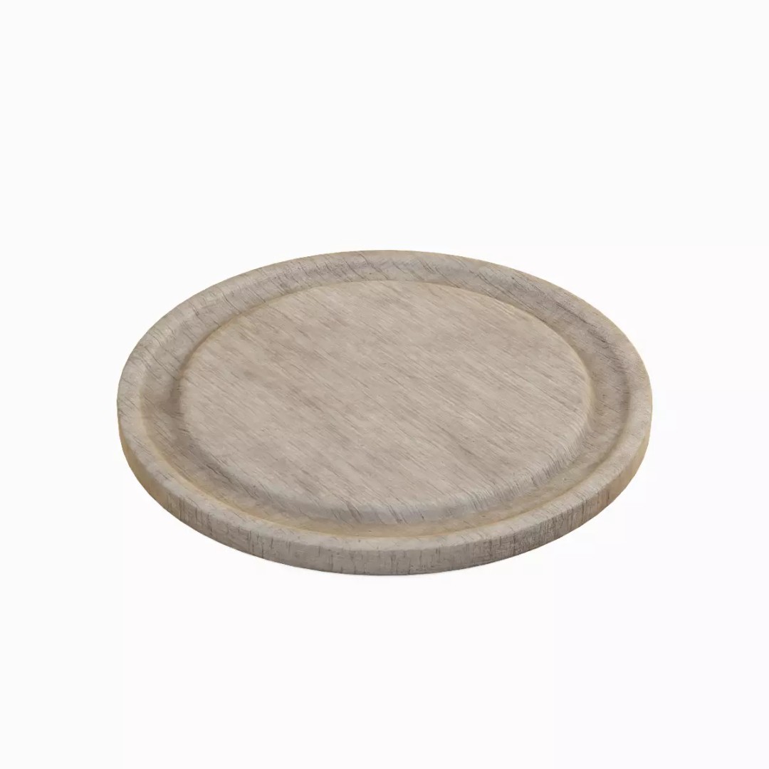 Round Chopping Board Set 3D Model – Low Poly Game Asset, FBX & More - View 14