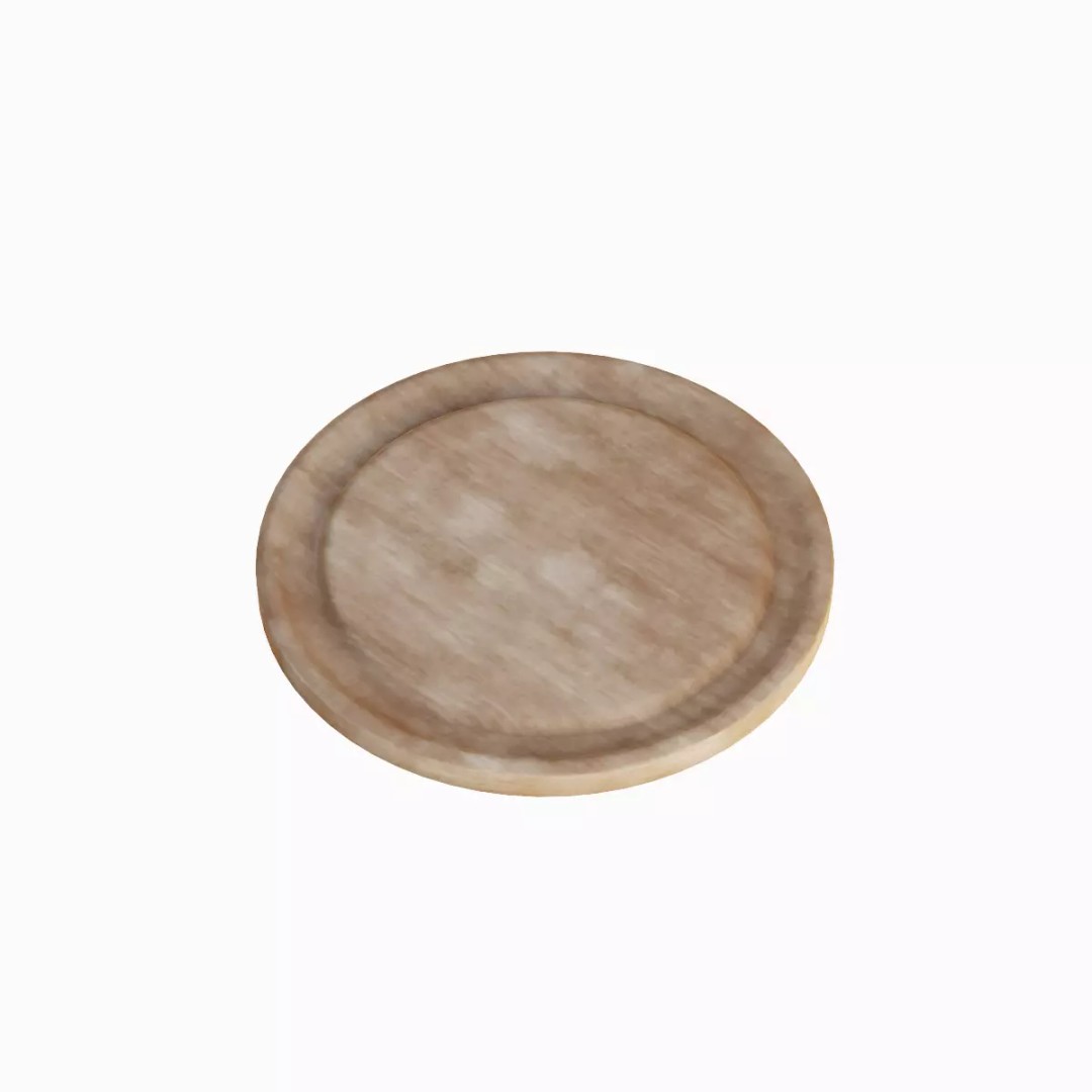 Round Chopping Board Set 3D Model – Low Poly Game Asset, FBX & More - View 18