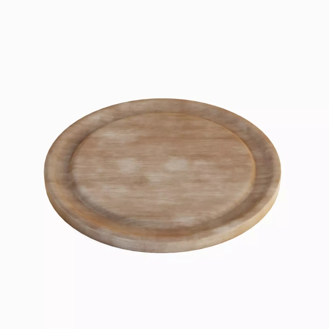 Round Chopping Board Set 3D Model – Low Poly Game Asset, FBX & More - View 19