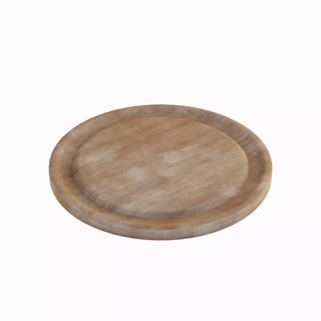 Round Chopping Board Set 3D Model – Low Poly Game Asset, FBX & More - View 20