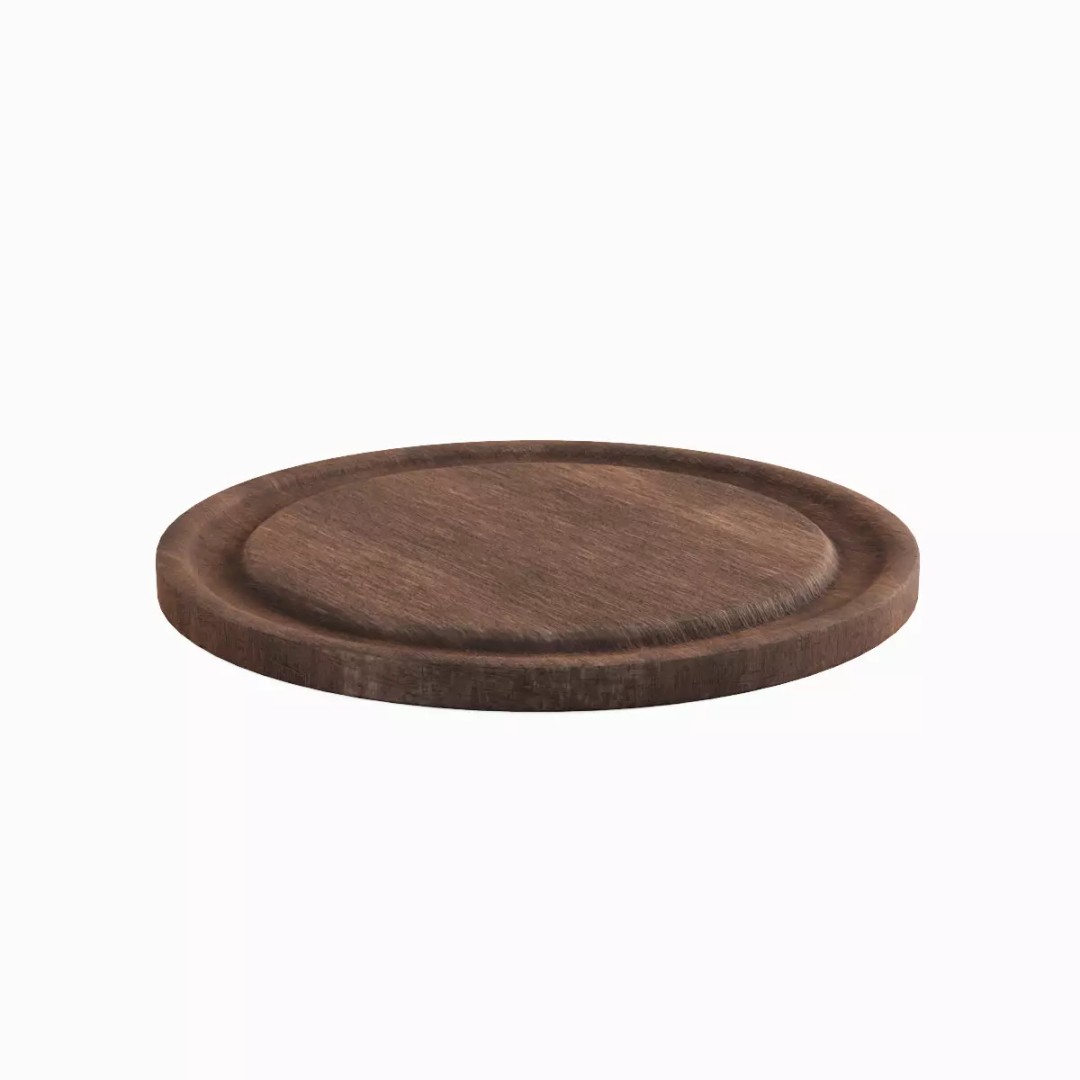 Round Chopping Board Set 3D Model – Low Poly Game Asset, FBX & More - View 23