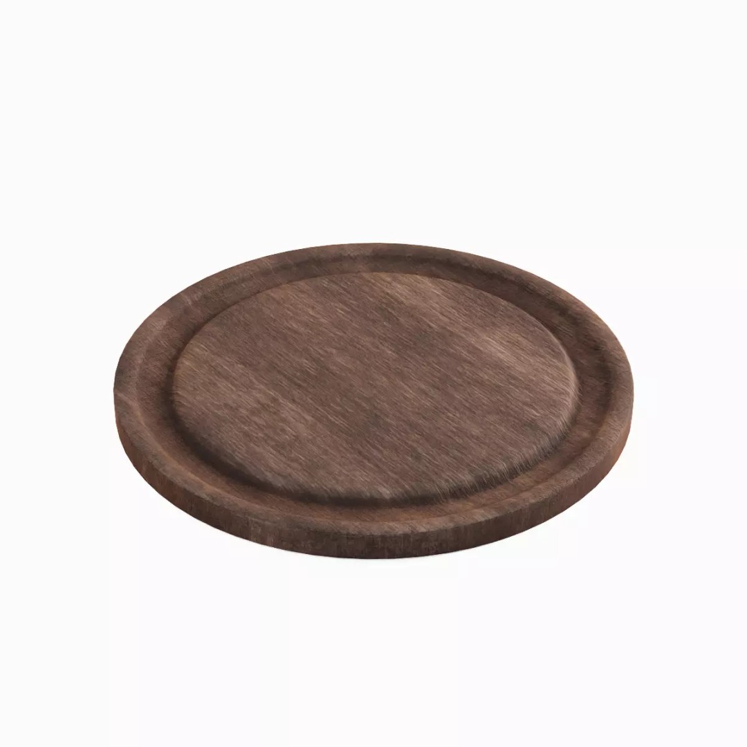 Round Chopping Board Set 3D Model – Low Poly Game Asset, FBX & More - View 26