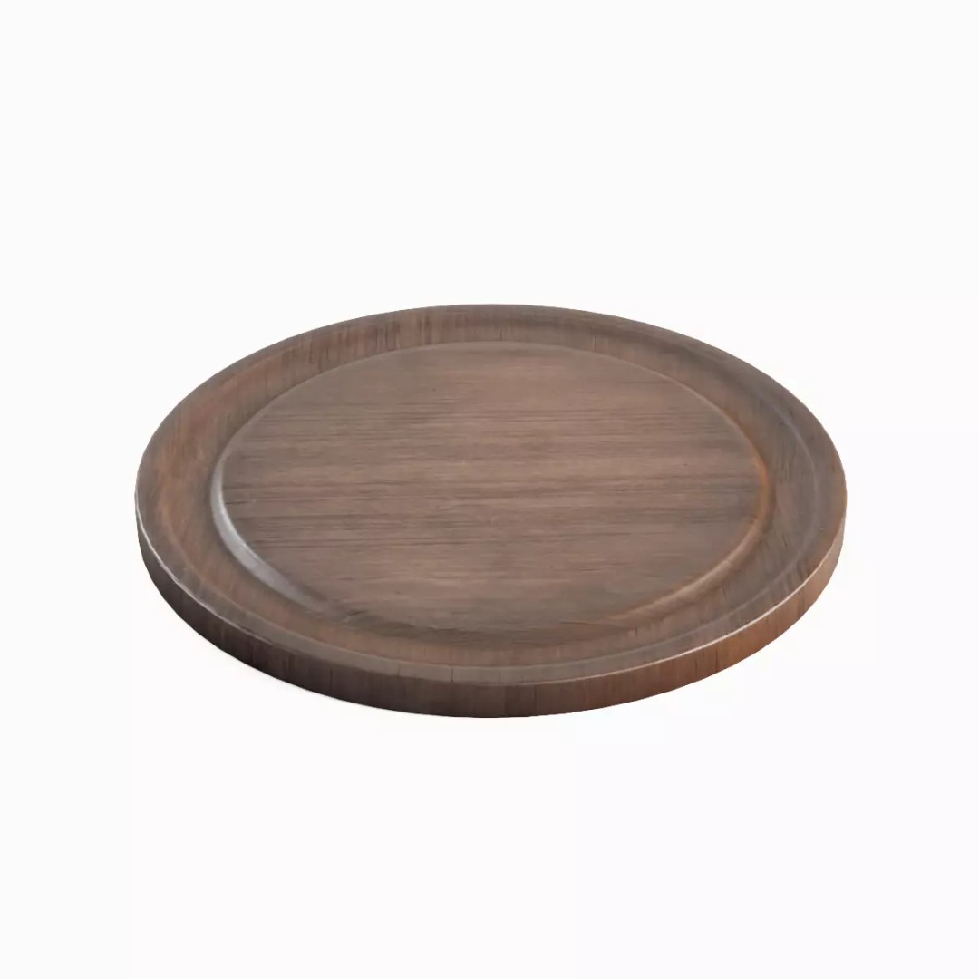 Round Chopping Board Set 3D Model – Low Poly Game Asset, FBX & More - View 3